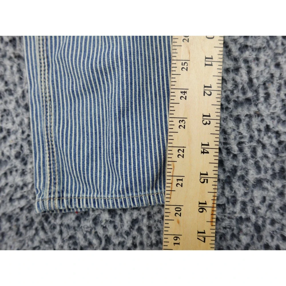OshKosh Bgosh Hickory Stripe Denim Overalls Kids Blue White Vestbak Carpenter